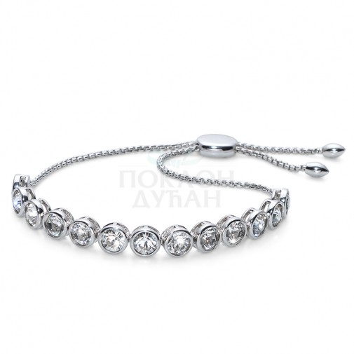 Ženska Oliver Weber Soon Crystal Narukvica Sa Swarovski Belim Kristalom