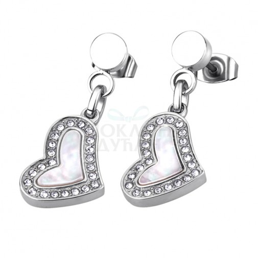 Ženske Lotus Style Woman's Heart Biserno Srce Mindjuše od hirurškog čelika