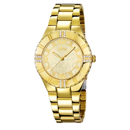 Ženski Lotus Trendy Biserni Zlatni Modni ručni sat