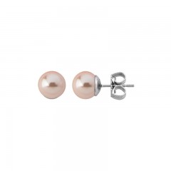 Ženske Majorica Lyra Roze Biserne Srebrne Mindjuše 10 mm