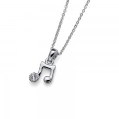 Ženski Oliver Weber Music Double Crystal Lančić Sa Belim Swarovski Kristalnim Priveskom