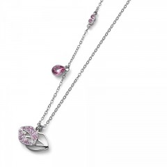 Ženski Oliver Weber Kiss Rose Lančić Sa Swarovski Roze Kristalima