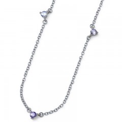 ŽENSKI OLIVER WEBER WISPY PURPLE ZIRCON LANČIĆ SA LJUBIČASTIM SWAROVSKI CIRKONIMA