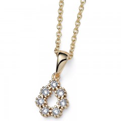 ŽENSKI OLIVER WEBER WAY WHITE ZIRCON GOLD LANČIĆ SA BELIM SWAROVSKI CIRKONIMA