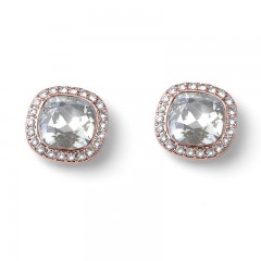 Ženske Oliver Weber Secret Roze Zlatne Mindjuše Sa Swarovski Belim Kristalima