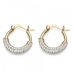 ŽENSKE OLIVER WEBER LOOP GOLD WHITE ZIRKON MINDJUŠE SA BELIM SWAROVSKI CIRKONIMA