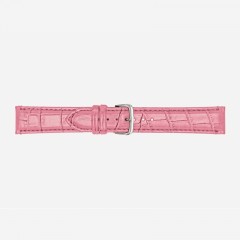 Pink Rozi Poletto Faux-Leather Alligator Grained Kožni Kaiš Za Sat