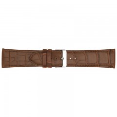 Braon Poletto Faux-Leather Alligator Grained Kožni Kaiš Za Sat