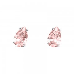 Ženske Oliver Weber Pear 925AG Light Rose Srebrne Mindjuše Sa Swarovski Roze Kristalom