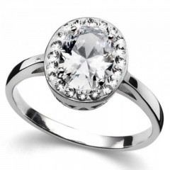 ŽENSKI OLIVER WEBER PURE 925AG WHITE ZIRCON PRSTEN SA SWAROVSKI CIRKONIMA M