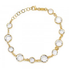 ŽENSKA VICTORIA CRUZ GOLD NARUKVICA SA SWAROVSKI KRISTALIMA