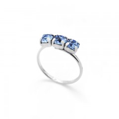 Ženski Victoria Cruz Celine Tree Minis Light Sapphire Prsten Sa Swarovski Plavim Kristalom