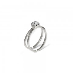 Ženski Victoria Cruz Maia Double Prsten Sa Swarovski Belim Kristalom