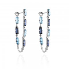 Ženske Victoria Cruz Esgueva Montana Crystal Mindjuše Sa Swarovski Plavim Kristalima