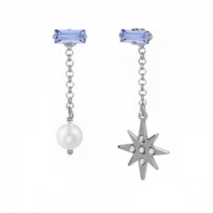 Ženske Victoria Cruz Rebekka Light Sapphire Mindjuše Sa Swarovski Plavim Kristalom