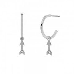 Ženske Victoria Cruz Areca Arrow Mindjuše Sa Swarovski Belim Kristalom