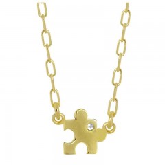 ŽENSKA VICTORIA CRUZ ARECA PUZZLE CRYSTAL GOLD OGRLICA SA SWAROVSKI KRISTALOM