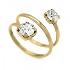 ŽENSKI VICTORIA CRUZ MINIMAL CRYSTAL GOLD PRSTEN SA SWAROVSKI KRISTALIMA