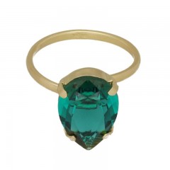 ŽENSKI VICTORIA CRUZ BLOOMING EMERALD GOLD PRSTEN SA SWAROVSKI KRISTALIMA