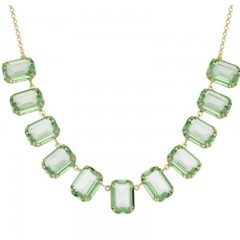 ŽENSKA VICTORIA CRUZ HELENA PERIDOT GOLD OGRLICA SA SWAROVSKI KRISTALIMA