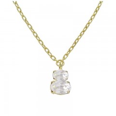 ŽENSKA VICTORIA CRUZ GEMMA CRYSTAL GOLD OGRLICA SA SWAROVSKI KRISTALIMA