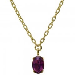 ŽENSKA VICTORIA CRUZ GEMMA AMETHYST GOLD OGRLICA SA SWAROVSKI KRISTALIMA