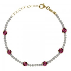 ŽENSKA VICTORIA CRUZ SHINE FUCHSIA GOLD NARUKVICA SA SWAROVSKI KRISTALIMA