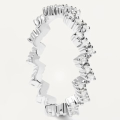 ŽENSKI PD PAOLA THE ZIPPER SREBRNI PRSTEN SA BELIM CIRKONIMA