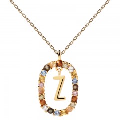 ŽENSKA PD PAOLA LETTER Z ZLATNA OGRLICA SA POZLATOM 18k