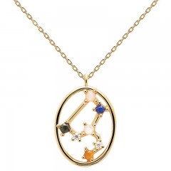 ŽENSKA PD PAOLA ZLATNA OGRLICA LEO - LAV - SA POZLATOM 18k