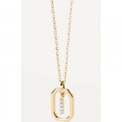 ŽENSKA PD PAOLA LETTER I ZLATNA OGRLICA SA POZLATOM 18 K