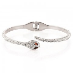 ŽENSKA FREELOOK SREBRNA NARUKVICA OD HIRURŠKOG ČELIKA SA KRISTALIMA