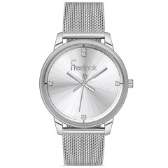 ŽENSKI FREELOOK EIFFEL BELI SREBRNI ELEGANTNI RUČNI SAT SA SREBRNIM PANCIR KAIŠEM