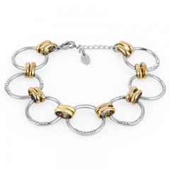 ŽENSKA FREELOOK SREBRNA ZLATNA NARUKVICA OD HIRURŠKOG ČELIKA