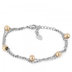 ŽENSKA FREELOOK SREBRNA ZLATNA NARUKVICA OD HIRURŠKOG ČELIKA