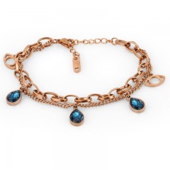 ŽENSKA FREELOOK ROZE ZLATNA NARUKVICA OD HIRURŠKOG ČELIKA