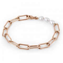 ŽENSKA FREELOOK ROZE ZLATNA NARUKVICA OD HIRURŠKOG ČELIKA