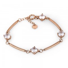 ŽENSKA FREELOOK ROZE ZLATNA NARUKVICA OD HIRURŠKOG ČELIKA