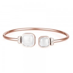 ŽENSKA FREELOOK ROZE ZLATNA NARUKVICA OD HIRURŠKOG ČELIKA