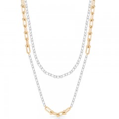 ŽENSKA FREELOOK SREBRNA ZLATNA OGRLICA OD HIRURŠKOG ČELIKA
