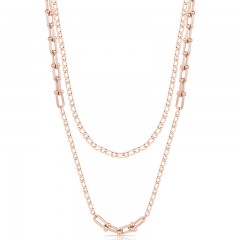 ŽENSKA FREELOOK ROZE ZLATNA OGRLICA OD HIRURŠKOG ČELIKA