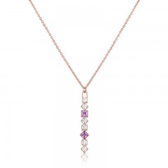 ŽENSKA FREELOOK ROZE ZLATNA OGRLICA OD HIRURŠKOG ČELIKA