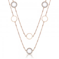 ŽENSKA FREELOOK ROZE ZLATNA OGRLICA OD HIRURŠKOG ČELIKA