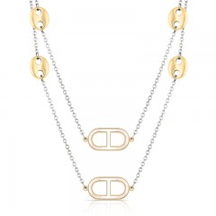 ŽENSKA FREELOOK SREBRNA ZLATNA OGRLICA OD HIRURŠKOG ČELIKA