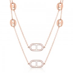 ŽENSKA FREELOOK ROZE ZLATNA OGRLICA OD HIRURŠKOG ČELIKA