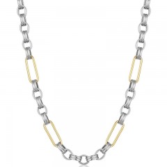 ŽENSKA FREELOOK SREBRNA ZLATNA OGRLICA OD HIRURŠKOG ČELIKA