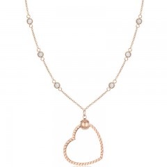 ŽENSKA FREELOOK ROZE ZLATNA OGRLICA OD HIRURŠKOG ČELIKA
