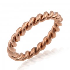 ŽENSKI FREELOOK ROZE ZLATNI PRSTEN OD HIRURŠKOG ČELIKA M