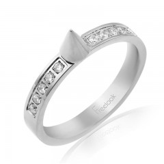 ŽENSKI FREELOOK SREBRNI PRSTEN OD HIRURŠKOG ČELIKA M