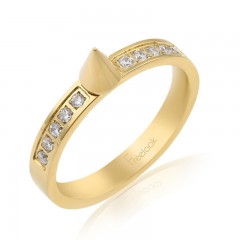 ŽENSKI FREELOOK ZLATNI PRSTEN OD HIRURŠKOG ČELIKA M